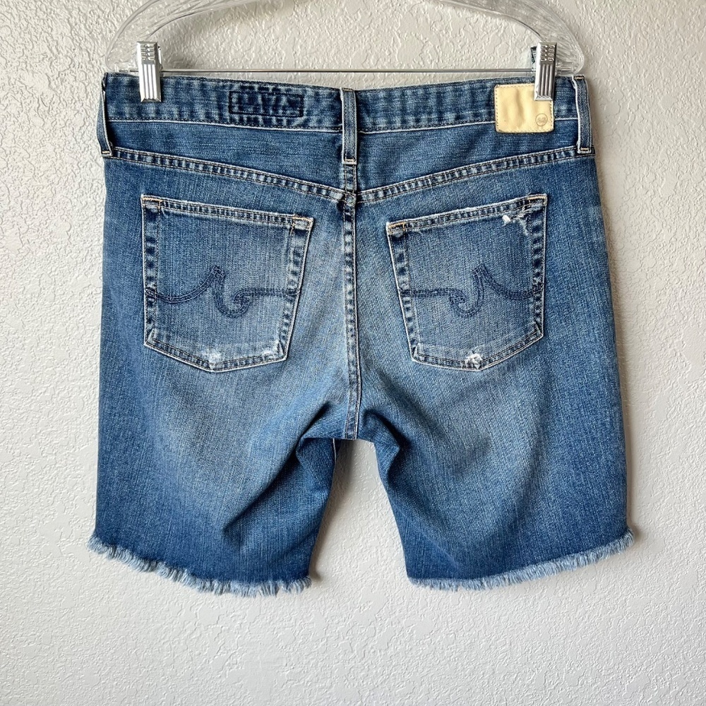*FIRM PRICE* Adriano Goldschmied Nikki Distressed Cut-Off Relaxed Skinny Shorts - Picture 3 of 10